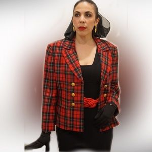 90s Vintage Buffalo Plaid Blazer